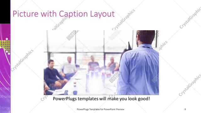Picture with Caption presentation slide layout