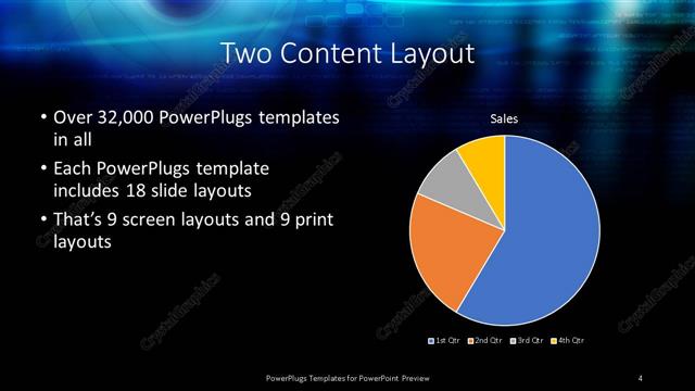 Two Content presentation slide layout