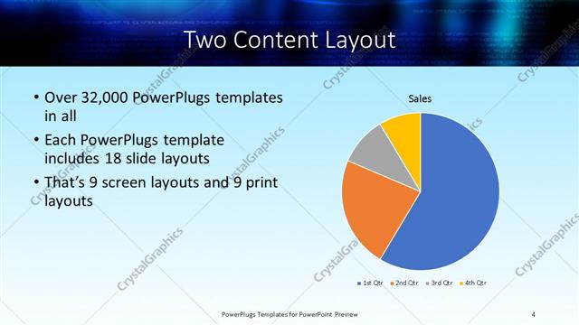 Two Content presentation slide layout