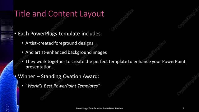 Title and Content presentation slide layout