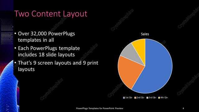 Two Content presentation slide layout