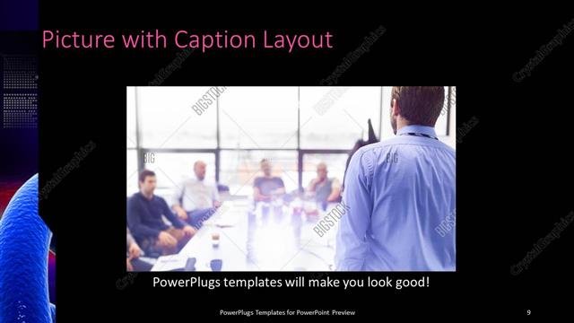 Picture with Caption presentation slide layout