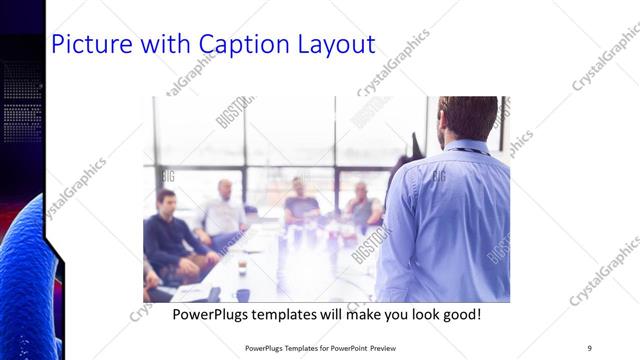 Picture with Caption presentation slide layout