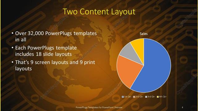 Two Content presentation slide layout
