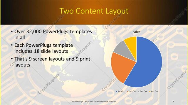 Two Content presentation slide layout