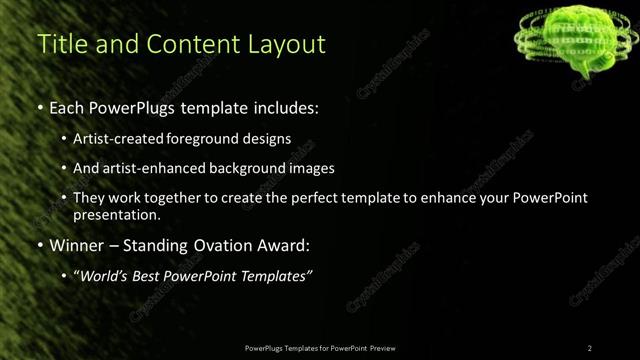 Title and Content presentation slide layout