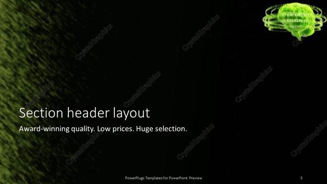 Section Header presentation slide layout