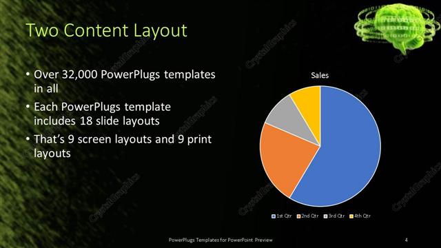 Two Content presentation slide layout