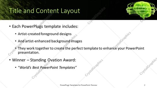 Title and Content presentation slide layout