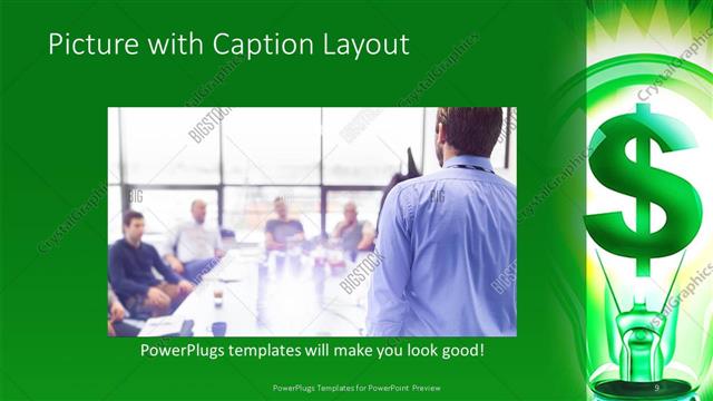 Picture with Caption presentation slide layout