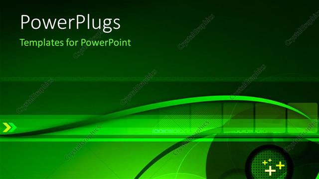  Presentation with film strip - Digital depiction with lenses and film strip on green background