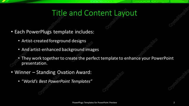 Title and Content presentation slide layout