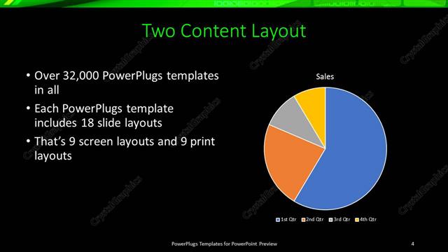 Two Content presentation slide layout