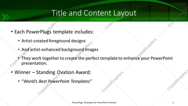 Title and Content presentation slide layout