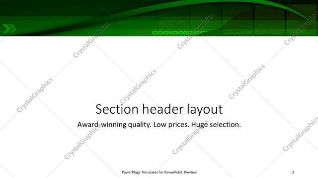 Section Header presentation slide layout