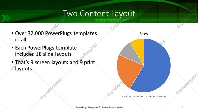 Two Content presentation slide layout