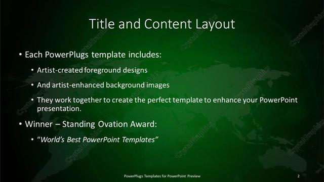 Title and Content presentation slide layout