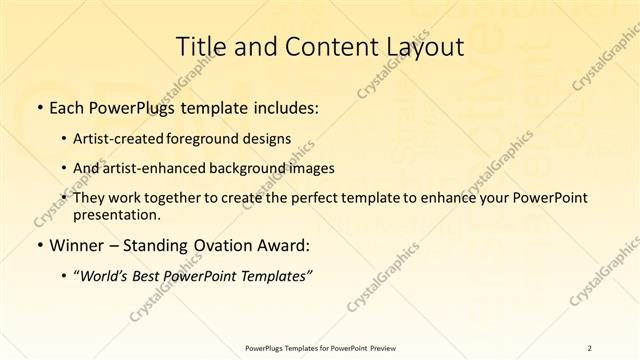 Title and Content presentation slide layout