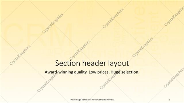 Section Header presentation slide layout