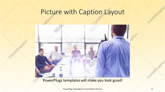 Picture with Caption presentation slide layout