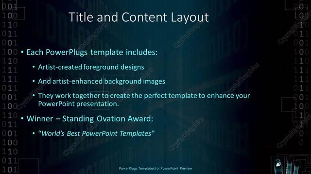 Title and Content presentation slide layout