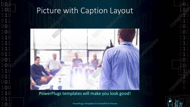 Picture with Caption presentation slide layout