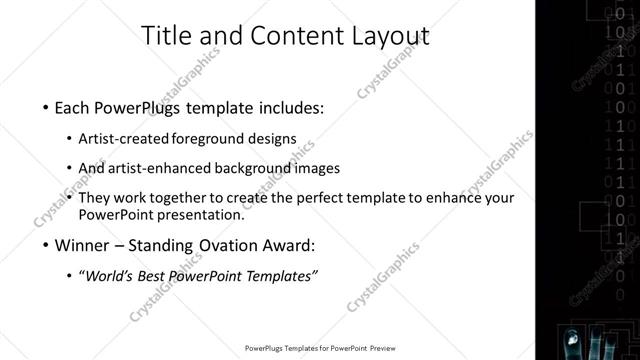 Title and Content presentation slide layout