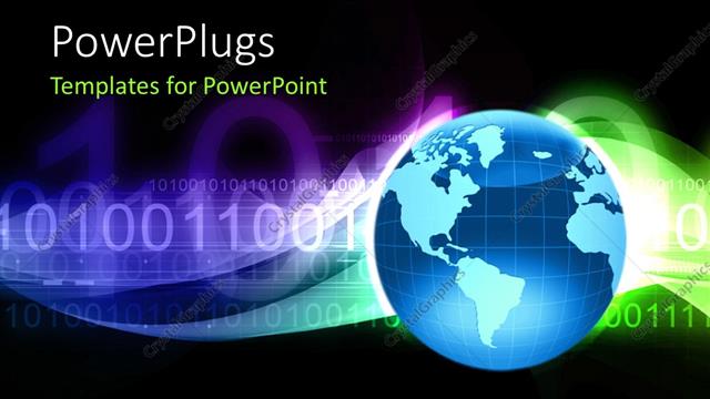  Presentation with fusion - Digital fusion, with binary digits and glowing earth globe?