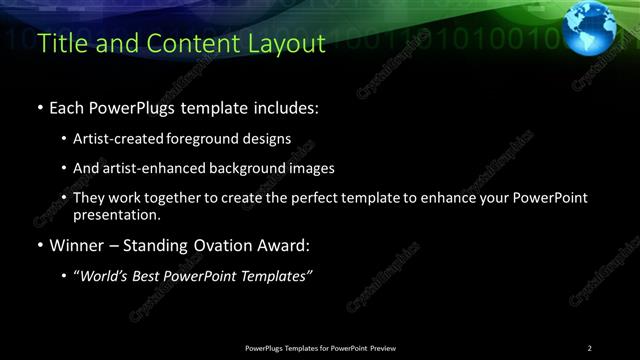 Title and Content presentation slide layout