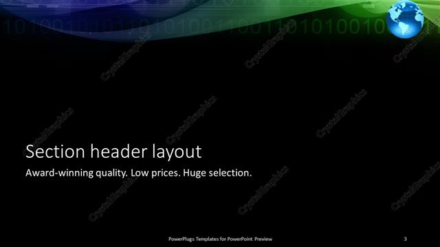 Section Header presentation slide layout