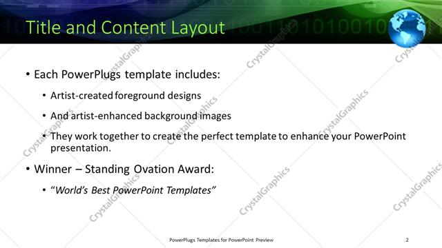 Title and Content presentation slide layout