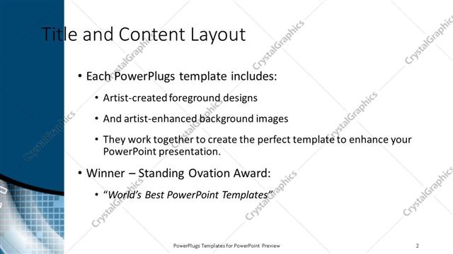 Title and Content presentation slide layout