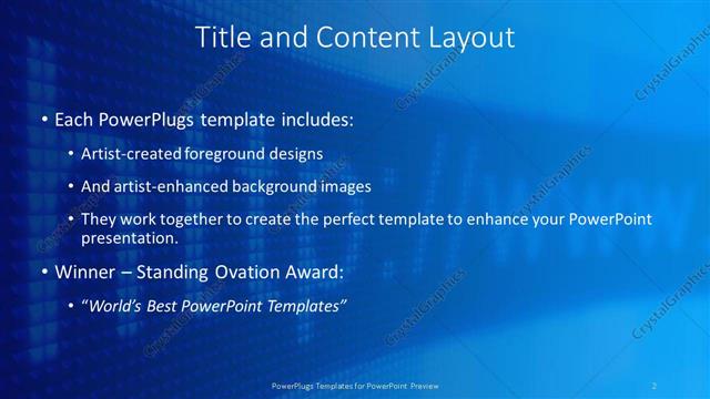 Title and Content presentation slide layout