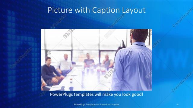 Picture with Caption presentation slide layout