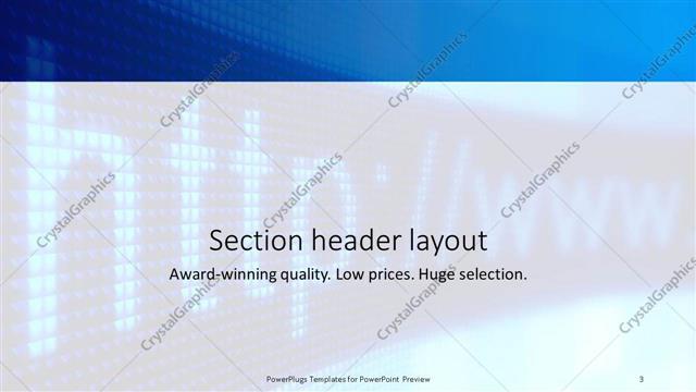 Section Header presentation slide layout