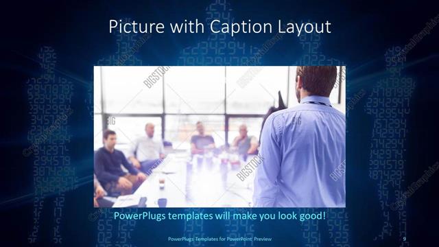 Picture with Caption presentation slide layout
