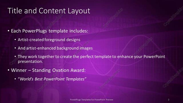 Title and Content presentation slide layout