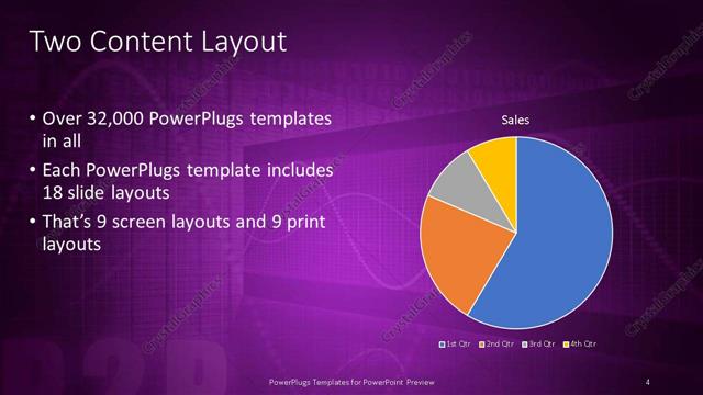 Two Content presentation slide layout