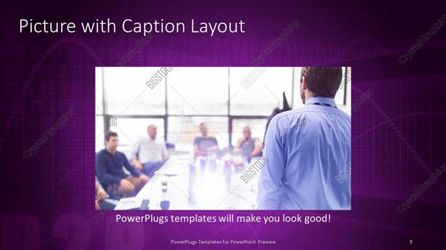 Picture with Caption presentation slide layout