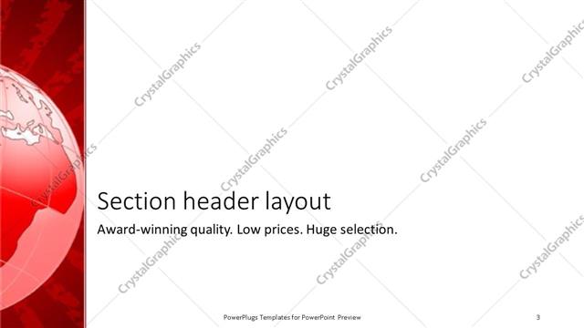 Section Header presentation slide layout
