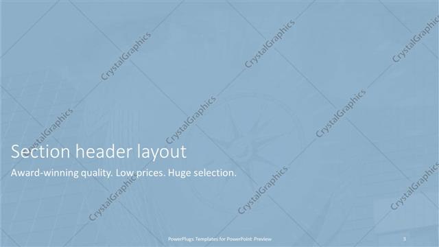 Section Header presentation slide layout