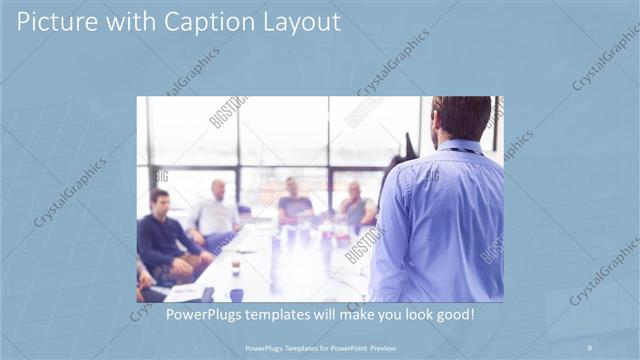 Picture with Caption presentation slide layout