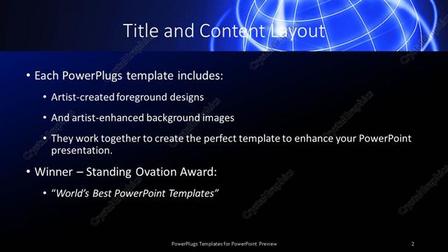 Title and Content presentation slide layout
