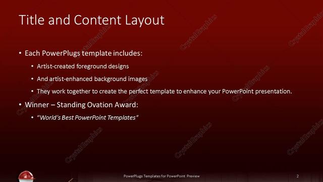 Title and Content presentation slide layout
