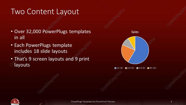 Two Content presentation slide layout
