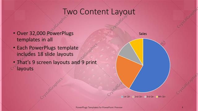 Two Content presentation slide layout