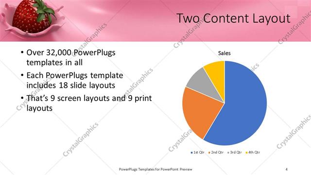 Two Content presentation slide layout