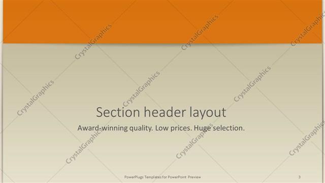 Section Header presentation slide layout