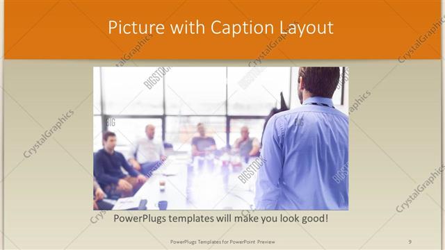 Picture with Caption presentation slide layout