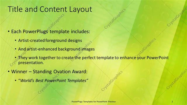 Title and Content presentation slide layout